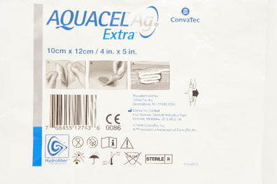 ConvaTec Aquacel Ag Extra Hydrofiber Dressing 4inch x 5inch (x)